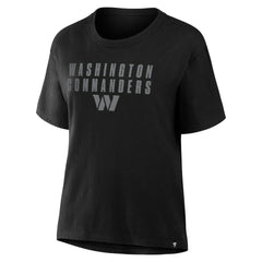 Washington Commanders Women's Blackout Kneel Down Legacy T-Shirt Black - Fanatics