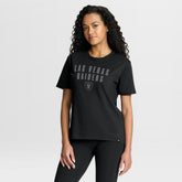 Las Vegas Raiders Women's Blackout Kneel Down Legacy T-Shirt Black - Fanatics