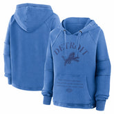Detroit Lions Women's Oversized Raglan Gridiron Hoodie Blue - Fanatics