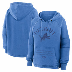 Detroit Lions Women's Oversized Raglan Gridiron Hoodie Blue - Fanatics