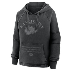 Kansas City Chiefs Women's Oversized Raglan Gridiron Hoodie Black - Fanatics