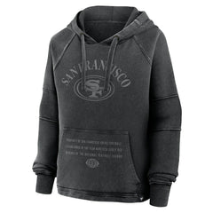San Francisco 49ers Women's Oversized Raglan Gridiron Hoodie Black - Fanatics