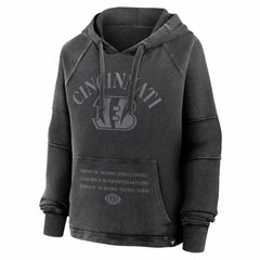 Cincinnati Bengals Women's Oversized Raglan Gridiron Hoodie Black - Fanatics