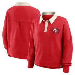 San Francisco 49ers Women's Oversized Hometown Premium Thermal Long Sleeve Shirt Scarlet - Fanatics