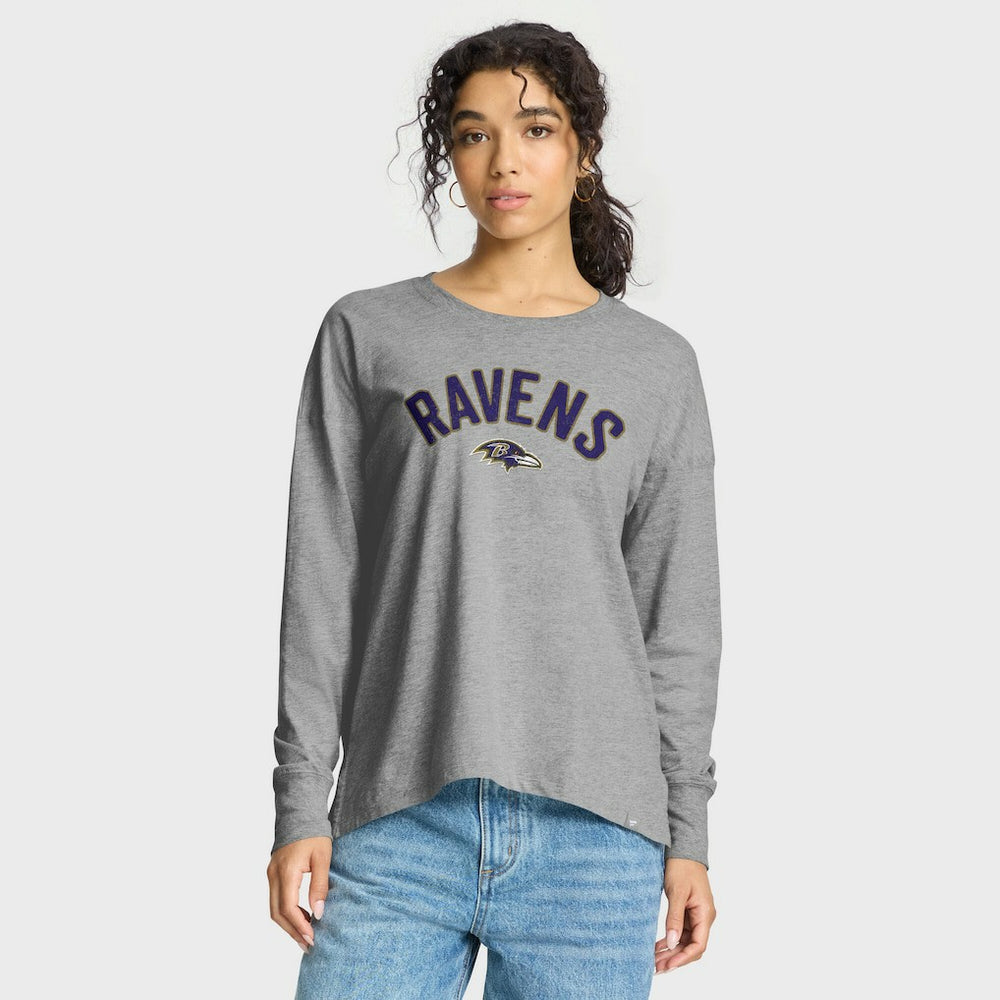 Baltimore Ravens Women's Hometown Legacy Long Sleeve T-Shirt Heather Gray - Fanatics