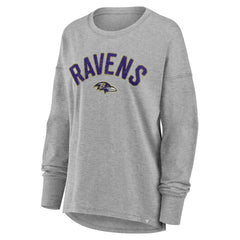 Baltimore Ravens Women's Hometown Legacy Long Sleeve T-Shirt Heather Gray - Fanatics