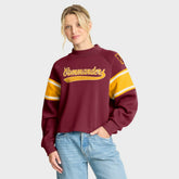 Washington Commanders Oversized Hometown Toss Sweep Mock Neck Pullover Burgundy - Fanatics