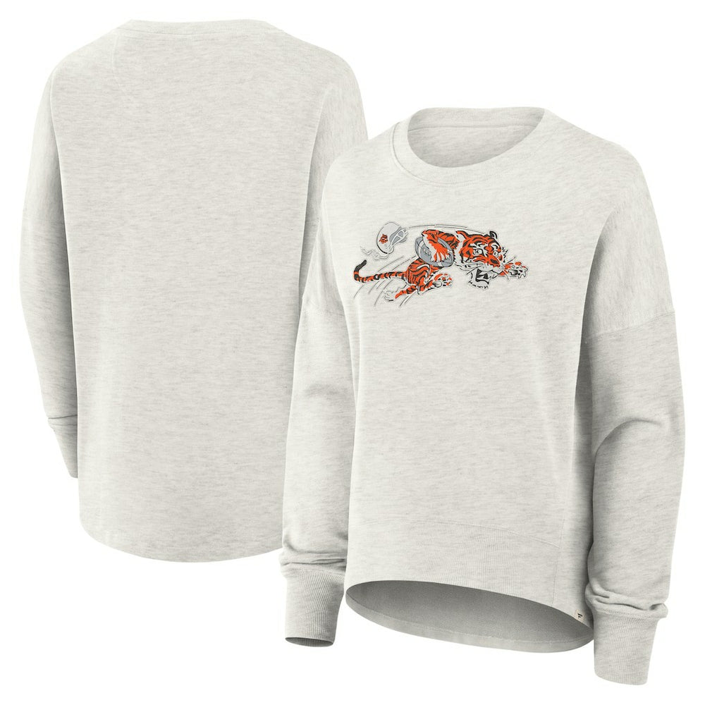 Cincinnati Bengals Women's Oversized Hometown Pullover Sweatshirt Heather Gray - Fanatics