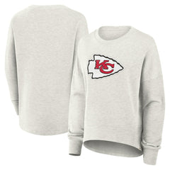 Kansas City Chiefs Women's Oversized Hometown Pullover Sweatshirt Heather Gray - Fanatics