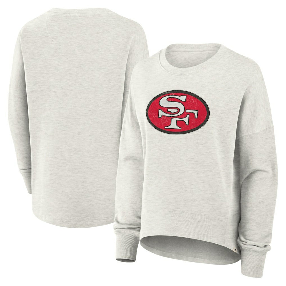 San Francisco 49ers Women's Oversized Hometown Pullover Sweatshirt Heather Gray - Fanatics