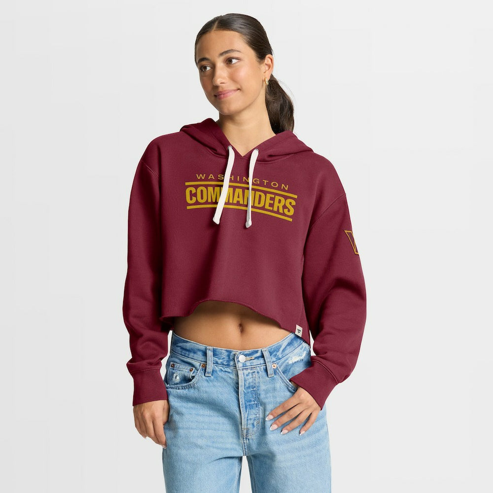 Washington Commanders Women's Oversized Hometown Heritage Cropped Hoodie Burgundy - Fanatics