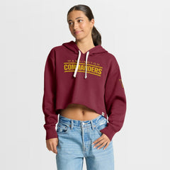 Washington Commanders Women's Oversized Hometown Heritage Cropped Hoodie Burgundy - Fanatics