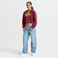Washington Commanders Women's Oversized Hometown Heritage Cropped Hoodie Burgundy - Fanatics