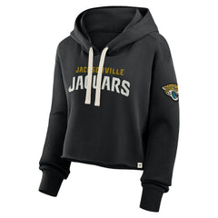 Jacksonville Jaguars Women's Oversized Hometown Heritage Cropped Hoodie Black - Fanatics