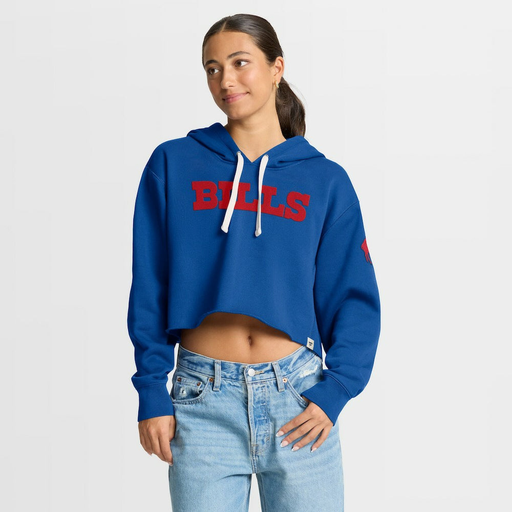 Buffalo Bills Women's Oversized Hometown Heritage Cropped Hoodie Royal - Fanatics