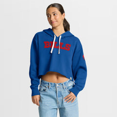 Buffalo Bills Women's Oversized Hometown Heritage Cropped Hoodie Royal - Fanatics