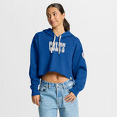 Indianapolis Colts Women's Oversized Hometown Heritage Cropped Hoodie Royal - Fanatics