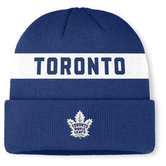 Toronto Maple Leafs - Fanatics Authentic Pro Rink Cuffed Knit Hat Blue