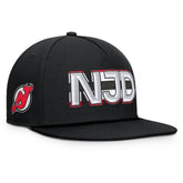 New Jersey Devils - Fanatics Authentic Pro Rink Team Code Snapback Hat Black