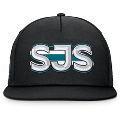 San Jose Sharks - Fanatics Authentic Pro Rink Team Code Snapback Hat Black
