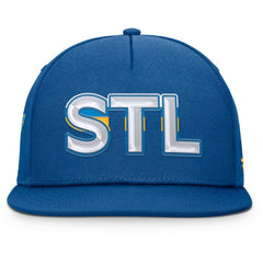 St. Louis Blues - Fanatics Authentic Pro Rink Team Code Snapback Hat Blue