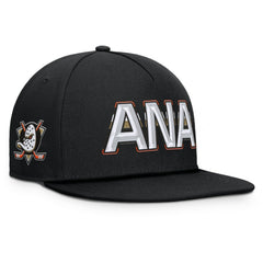 Anaheim Ducks - Fanatics Authentic Pro Rink Team Code Snapback Hat Black