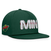 Minnesota Wild - Fanatics Authentic Pro Rink Team Code Snapback Hat Green