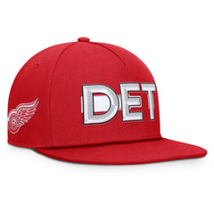 Detroit Red Wings - Fanatics Authentic Pro Rink Team Code Snapback Hat Red
