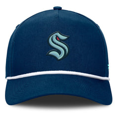 Seattle Kraken Fanatics Authentic Pro Rink Roper A-Frame Adjustable Hat Deep Sea Blue