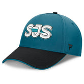 San Jose Sharks - Fanatics Authentic Pro Rink Team Code Flex Hat Teal/Black