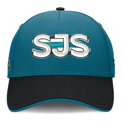 San Jose Sharks - Fanatics Authentic Pro Rink Team Code Flex Hat Teal/Black