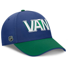 Vancouver Canucks - Fanatics Authentic Pro Rink Team Code Flex Hat Blue/Green