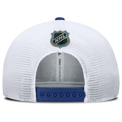 Toronto Maple Leafs - Fanatics Authentic Pro Rink Lockup Adjustable Trucker Hat Blue/White
