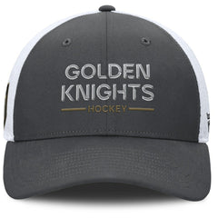 Vegas Golden Knights Fanatics Authentic Pro Rink Lockup Adjustable Trucker Hat Gray/White