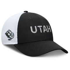 Utah Mammoth - Fanatics Authentic Pro Rink Lockup Adjustable Trucker Hat Black/White
