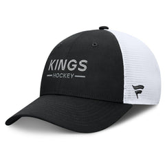 Los Angeles Kings - Fanatics Authentic Pro Rink Lockup Adjustable Trucker Hat Black/White