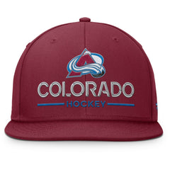 Colorado Avalanche - Fanatics Authentic Pro Rink Lockup Snapback Hat Burgundy
