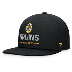 Boston Bruins Fanatics Authentic Pro Rink Lockup Snapback Hat Black