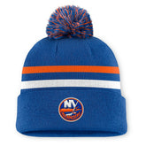 New York Islanders - Fanatics Authentic Pro Rink Cuffed Knit Hat with Pom Royal