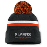 Philadelphia Flyers - Fanatics Women's Authentic Pro Rink Cuffed Knit Hat with Pom Black