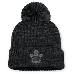 Toronto Maple Leafs - Fanatics Women's Authentic Pro Road Cuffed Knit Hat with Pom Black