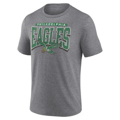 Philadelphia Eagles Warped Block Tri-Blend T-Shirt Heather Gray - NFL