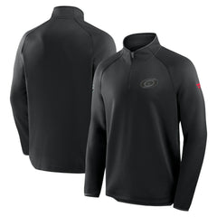 Carolina Hurricanes - Fanatics Authentic Pro Tonal Rink Raglan Quarter-Zip Pullover Black