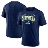 Seattle Seahawks Divided Warp Tri-Blend T-Shirt College Navy - NFL