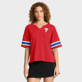 Philadelphia Phillies Fanatics Women's Curl Route T-Shirt Sale