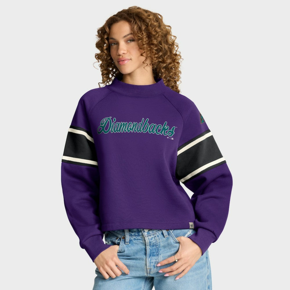 Arizona Diamondbacks Fanatics Women's Oversized Toss Sweep Raglan Pullover Sweatshirt Online
