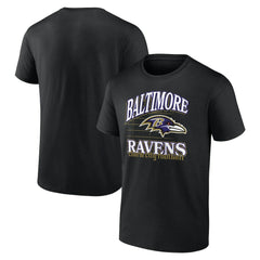 Baltimore Ravens Retro Gridiron T-Shirt Black - NFL