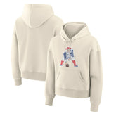 New England Patriots Women's Dove Legacy Pullover Hoodie Cream - Fanatics