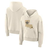 New Orleans Saints Women's Dove Legacy Pullover Hoodie Cream - Fanatics