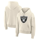 Las Vegas Raiders Women's Dove Legacy Pullover Hoodie Cream - Fanatics